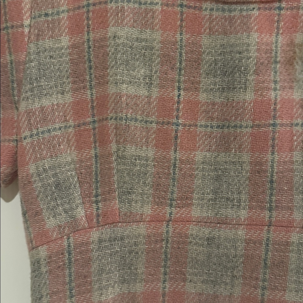Stefanel Pink and Gray Plaid Mini Dress - Picture 5 of 8
